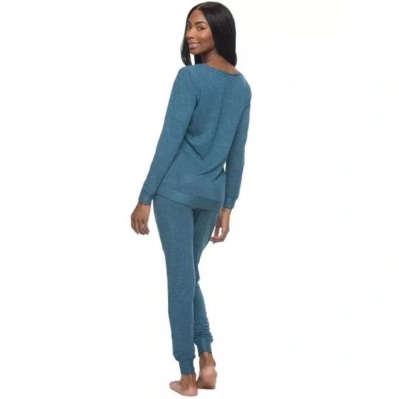 Felina Taylor French Terry Lounge Set Mykonos Blue - Picture 2 of 6